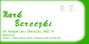 mark bereczki business card